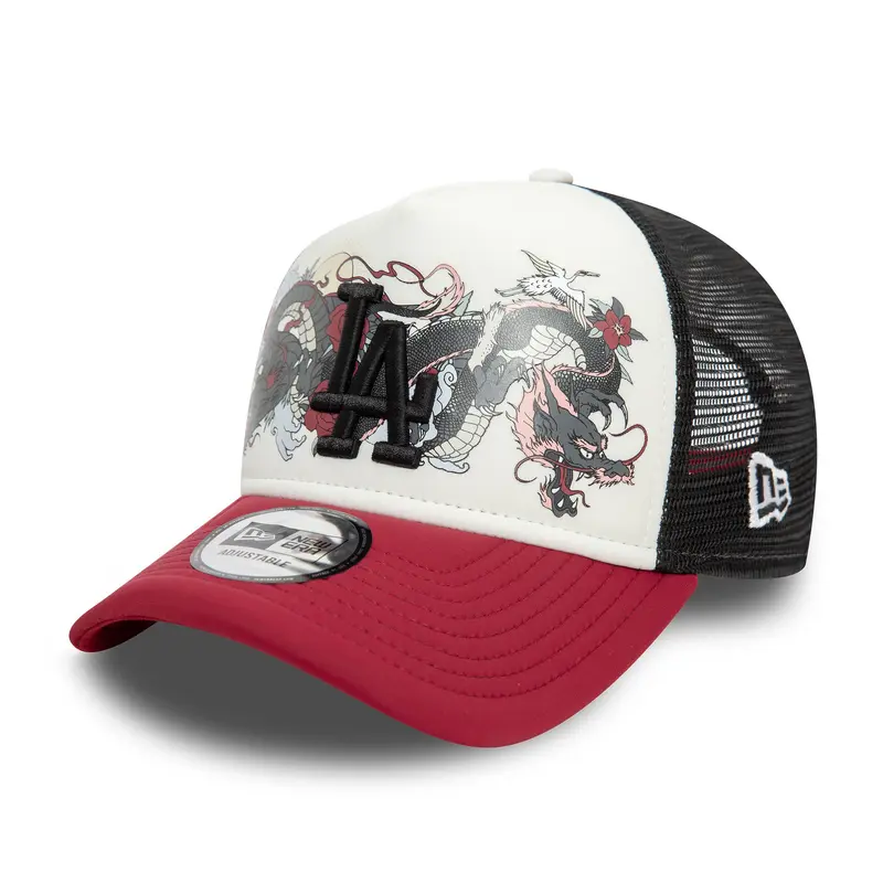 New Era - Los Angeles Dodgers - MLB Graphic Trucker Cap - White/Dark Red