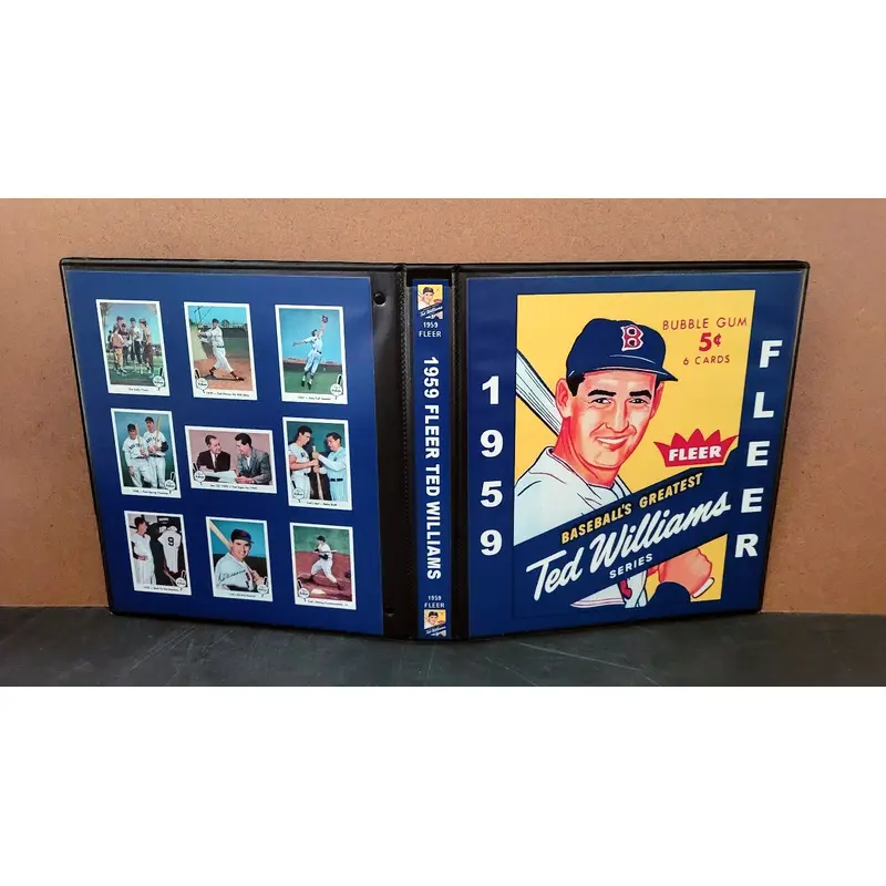 1959 Fleer Ted Williams Baseball Cards Custom Made Album Binder Inserts 3 Sizes - 3471