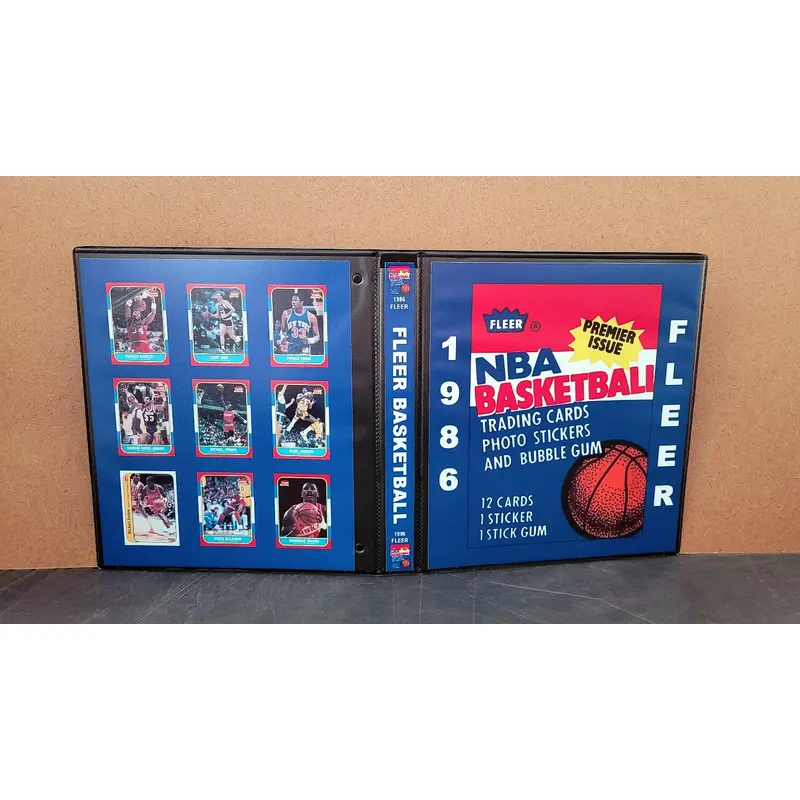 1986 Fleer Basketball Cards Custom Made Album Binder 3 Sizes - 3603