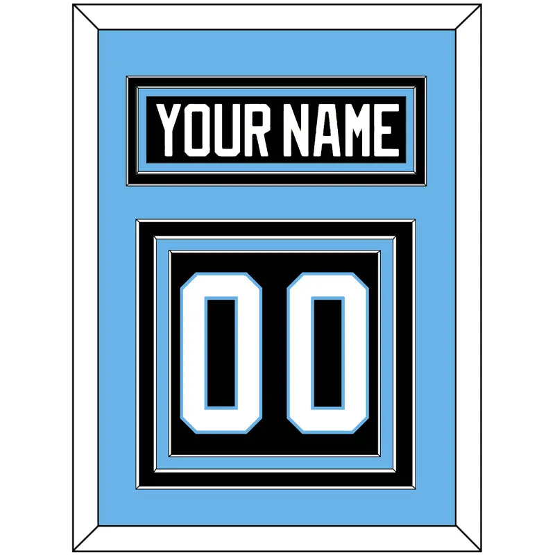 Utah Nameplate & Number (Back) - Home Black - Triple Mat 3