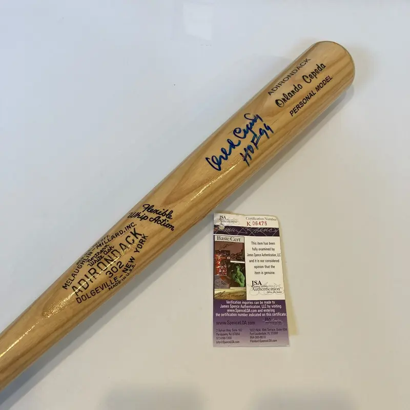 Orlando Cepeda HOF 1999 Signed Adirondack Game Model Baseball Bat JSA COA