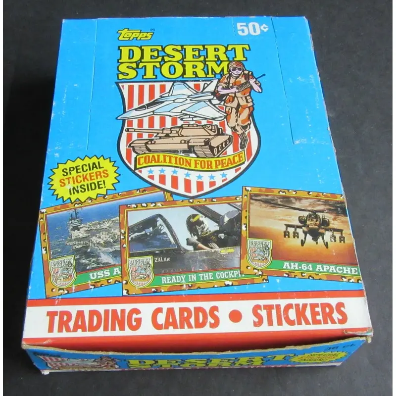 1991 Topps Desert Storm Trading Cards Series 1 Wax Box