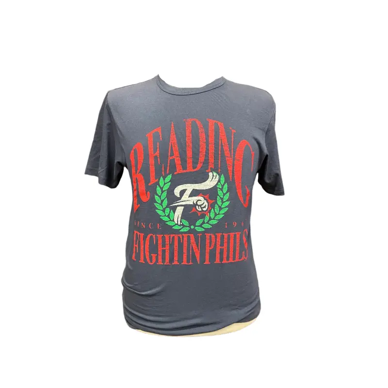 '47 Reading Fightin Phils Atlas Blue Pitchout Franklin Tee