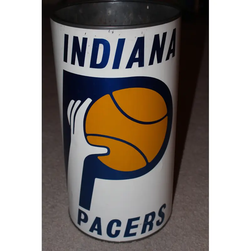 Vintage Indiana Pacers ABA Trash Can