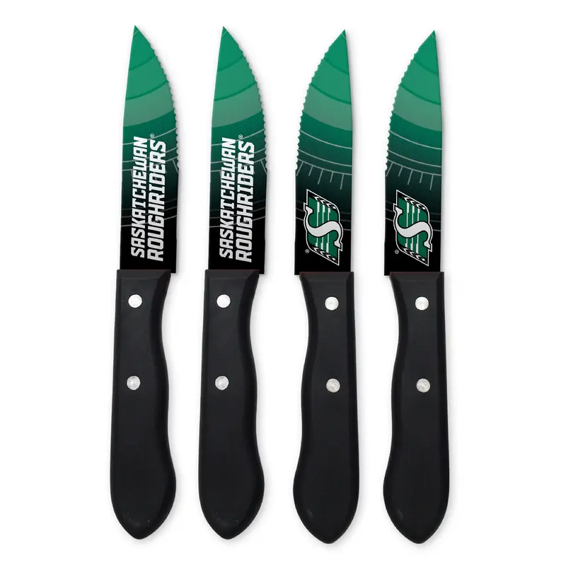 CFL Saskatchewan Roughriders 4-pc Steak Knives