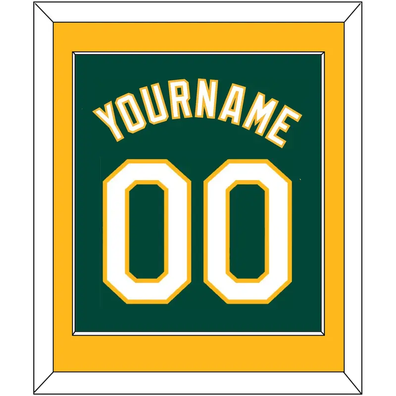 Oakland Name & Number - Alternate Green - Single Mat 2