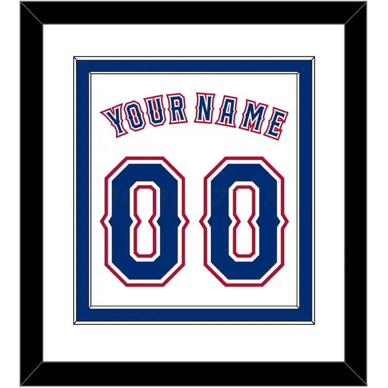 Texas Name & Number - Home White (2016-2019) - Double Mat 1