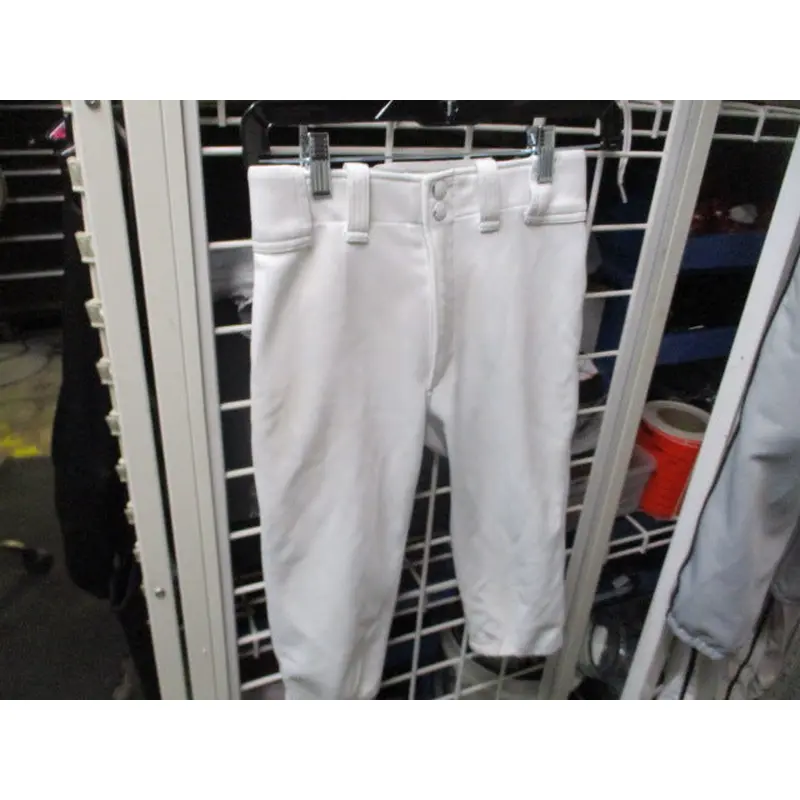 Used Mizuno Knicker Baseball Pant White w/ Black Piping Size Youth Large