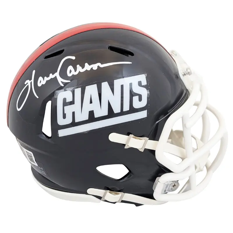 Giants Harry Carson Authentic Signed 1981-98 TB Speed Mini Helmet BAS Witnessed