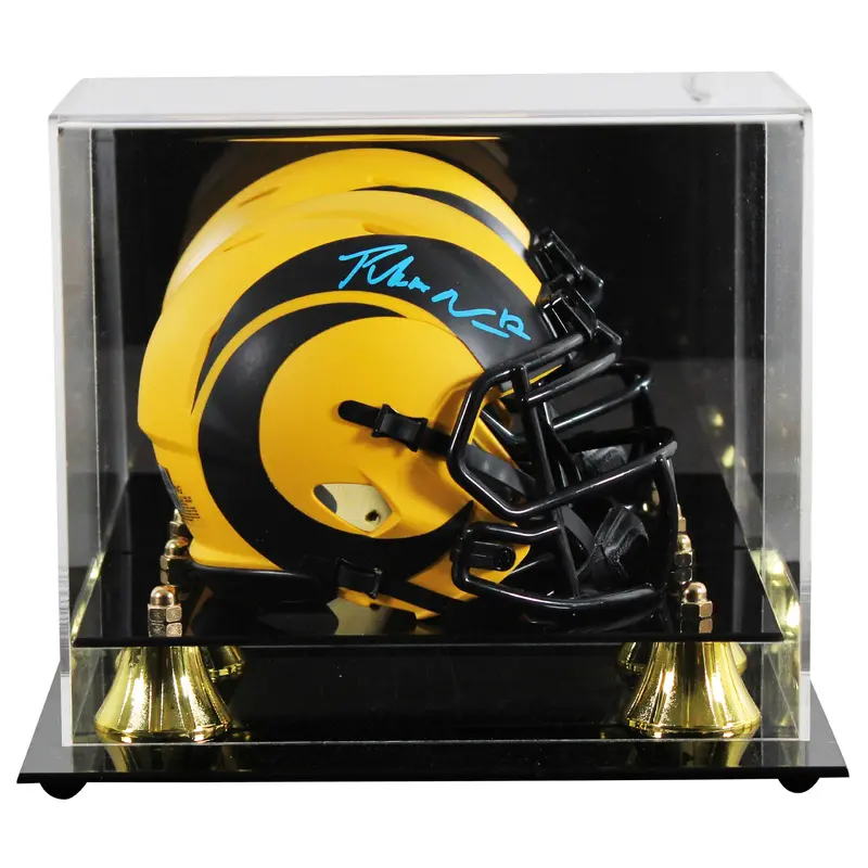 Rams Puka Nacua Authentic Signed Rave Speed Mini Helmet W/ Case Fanatics