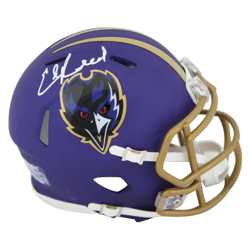 Ravens Ed Reed Authentic Signed 2024 On-Field Alt Speed Mini Helmet BAS Witness