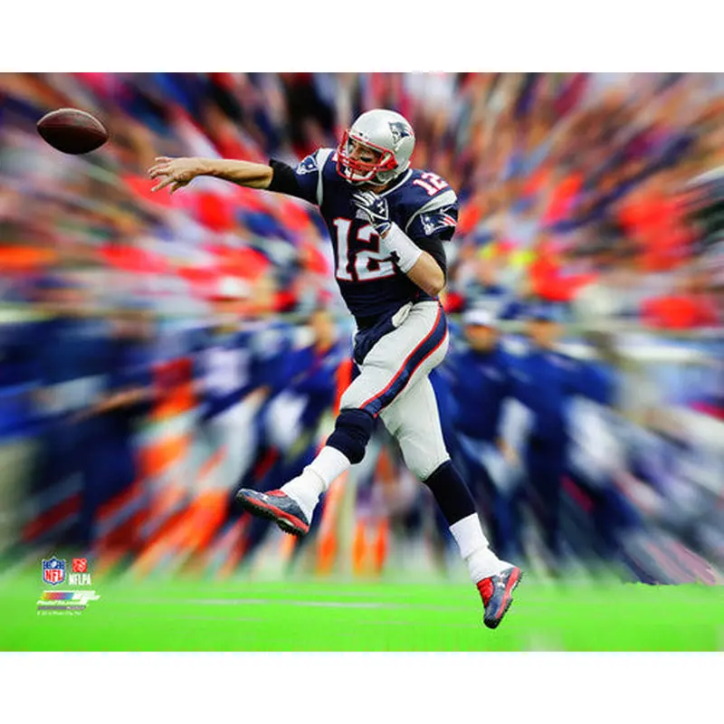 Tom Brady "Motion Blast" New England Patriots Premium NFL Poster Print - Photofile Inc.