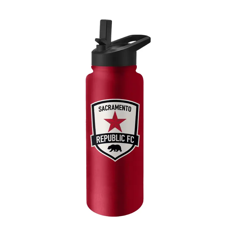 Sacramento Republic FC Cardinal Quencher Logo Flip Top Water Bottle