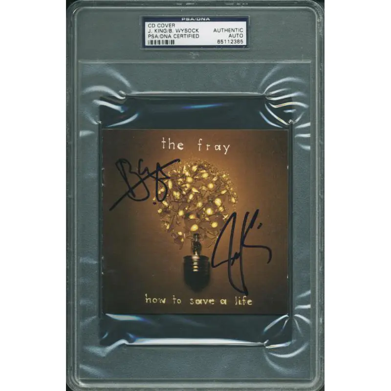 Joe King & Ben Wysocki Authentic Signed The Fray Cd Cover PSA/DNA Slabbed