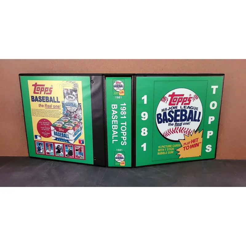 1981 Topps Baseball Cards Custom Made Album Binder Inserts 3 Sizes - 3595