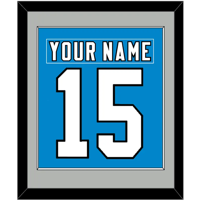 Carolina Nameplate & Number (Back) Combined - Home Blue - Single Mat 2
