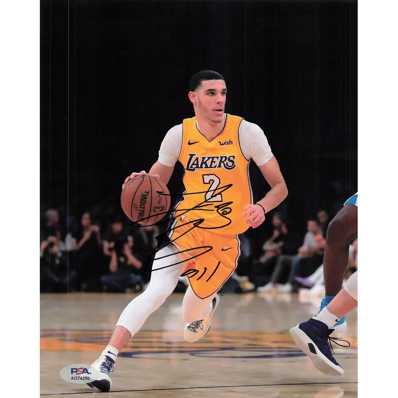 Lonzo Ball signed 8x10 photo PSA Los Angeles Lakers Autographed