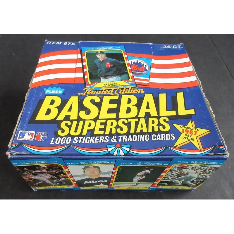 1987 Fleer Baseball Limited Edition Baseball Superstars Factory Set Box (24 Sets)