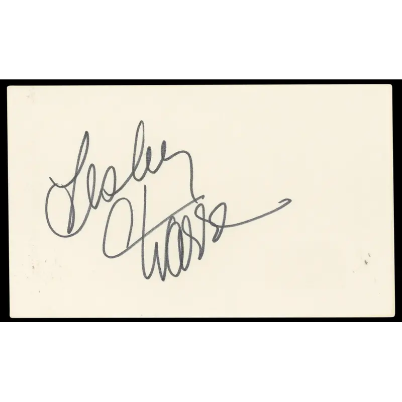 Lesley Ann Warren Cinderella Authentic Signed 3x5 Index Card BAS #BP50621