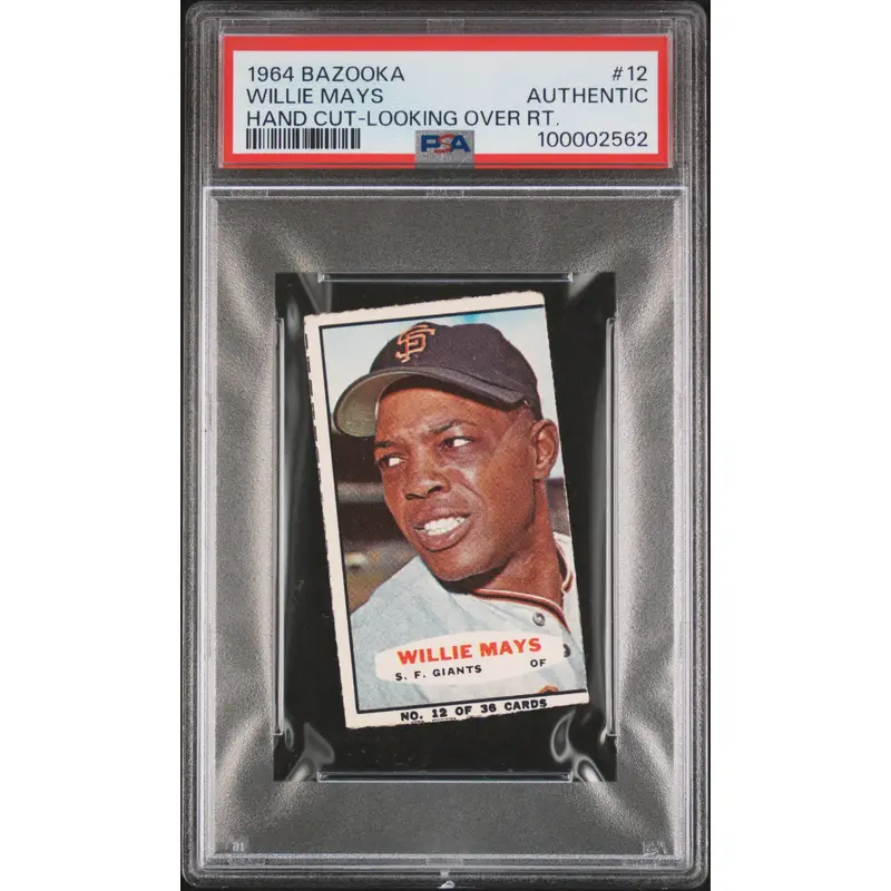Willie Mays 1964 Bazooka #12 PSA Auth