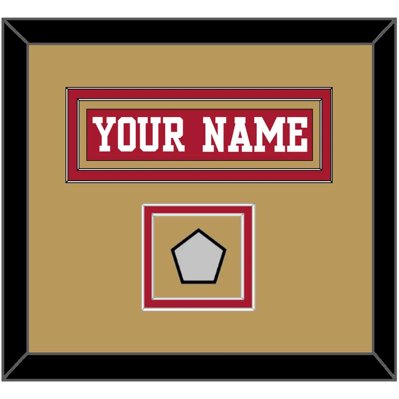 San Francisco Nameplate & Super Bowl Patch - Home Red - Double Mat 7
