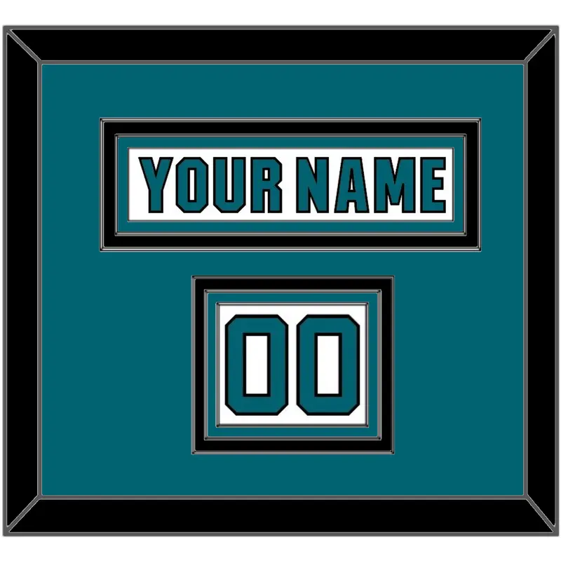 San Jose Nameplate & Number (Shoulder) - Road White (2017-2022) - Triple Mat 3