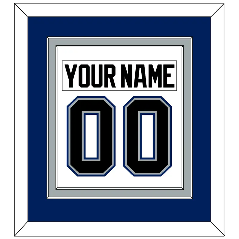 Tampa Bay Nameplate & Number (Back) Combined - Home White (2001-2007) - Double Mat 2