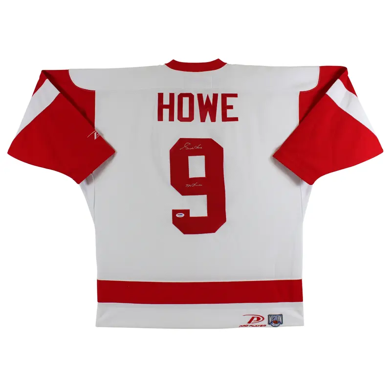 Red Wings Gordie Howe "Mr. Hockey" Signed White Pro Player Jersey PSA #T50244
