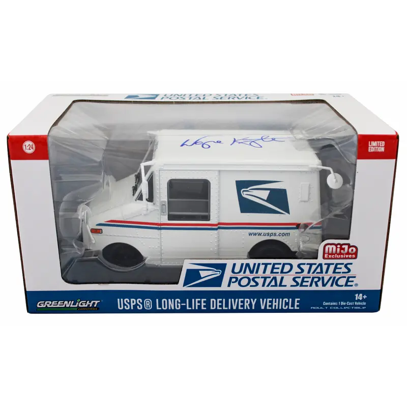 Wayne Knight Seinfeld Authentic Signed 1:24 Die Cast Metal USPS Truck BAS Wit