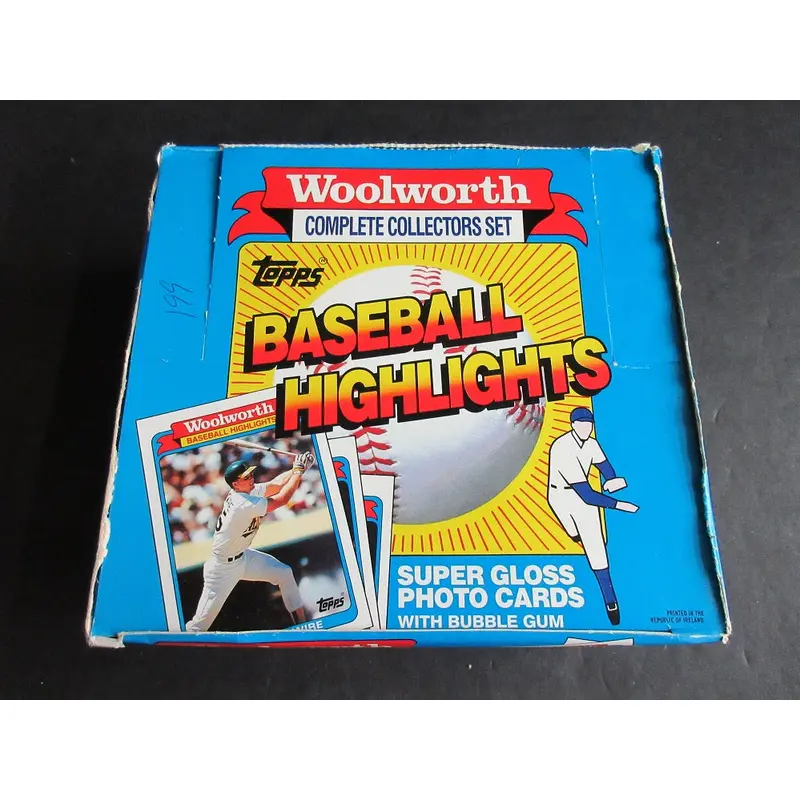 1988 Topps Baseball Woolworth Baseball Highlights Factory Set Box (24/33)