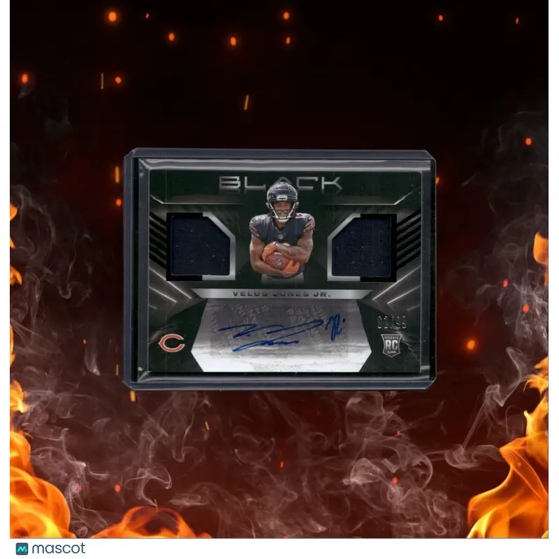 2022 Panini Black Velus Jones Jr Rookie Dual Patch Auto 62/99 #RSM-VJO