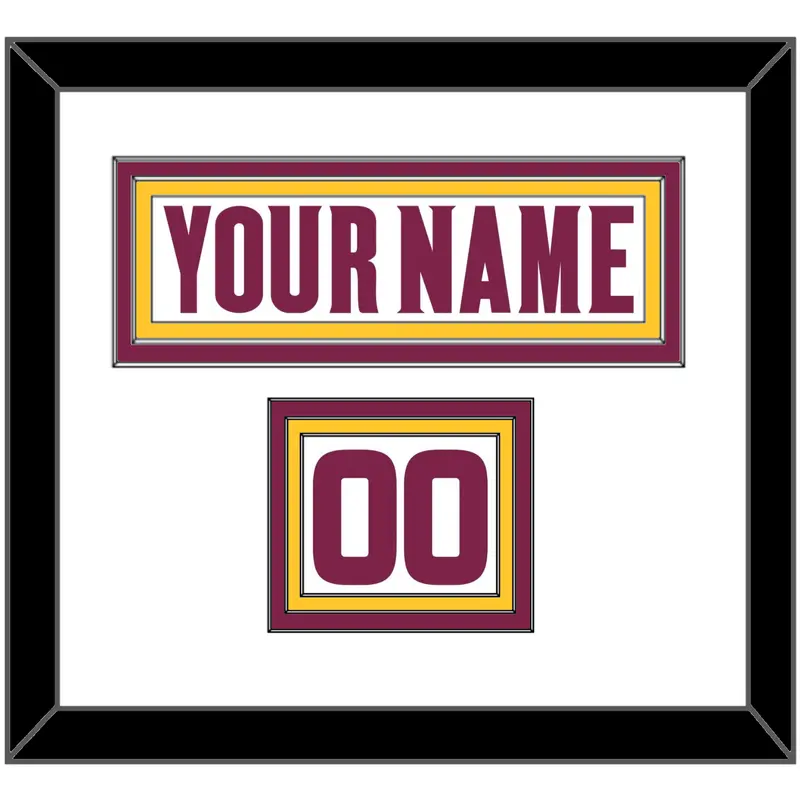 Arizona State Hockey Nameplate & Number (Shoulder) - Home White (2021-2022) - Triple Mat 1