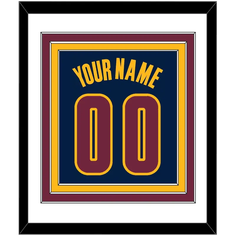 Cleveland Name & Number - Alternate Blue (2014-2017) - Triple Mat 1