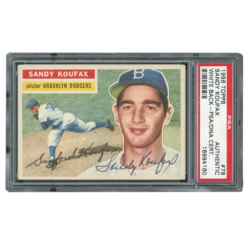 1956 Topps Sandy Koufax Signed Autographed Baseball Card PSA DNA