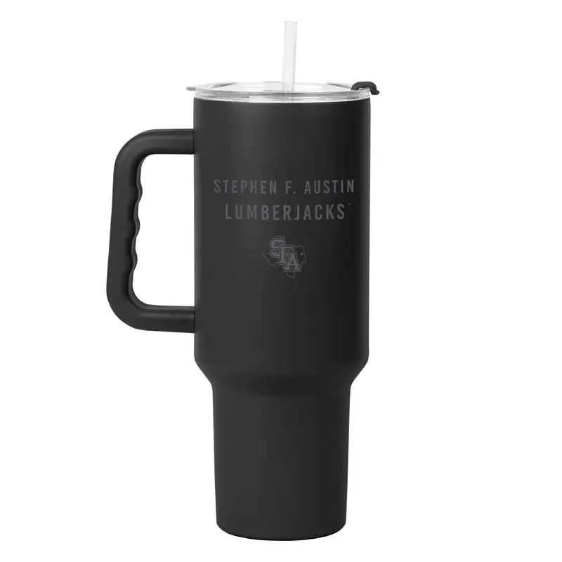 Stephen F Austin 40oz Black Tonal Powder Coat Tumbler