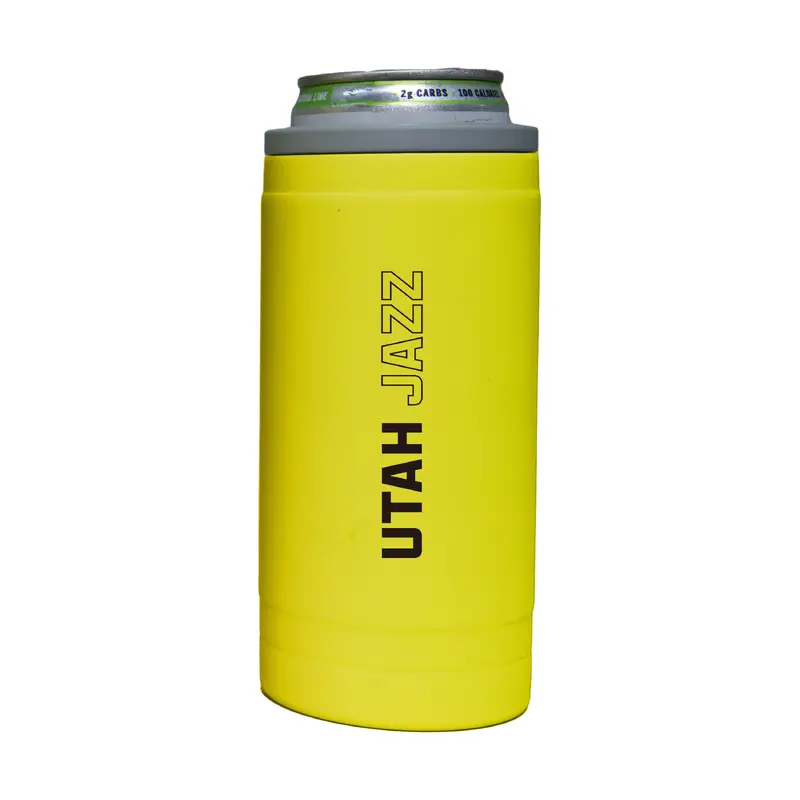Utah Jazz 12oz Cru Stacked Soft Touch Slim Coolie