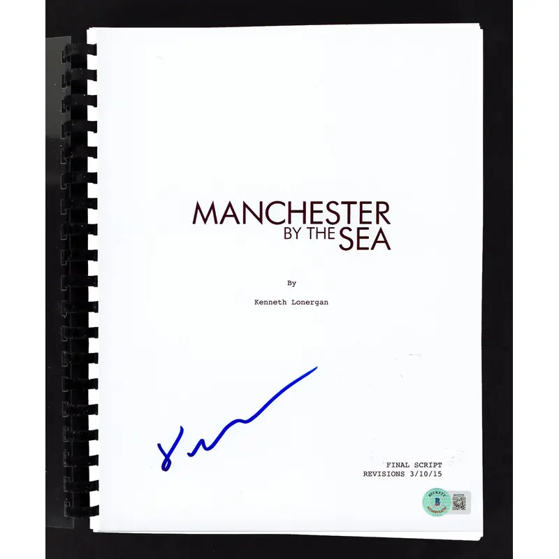 Kenneth Lonergan Manchester by the Sea Signed Movie Script BAS #BK02235