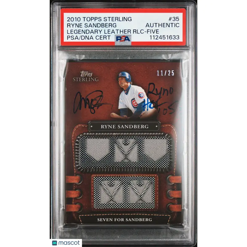 2010 Topps Sterling Legendary  Relics #35 Ryne Sandberg 11/25 signed card