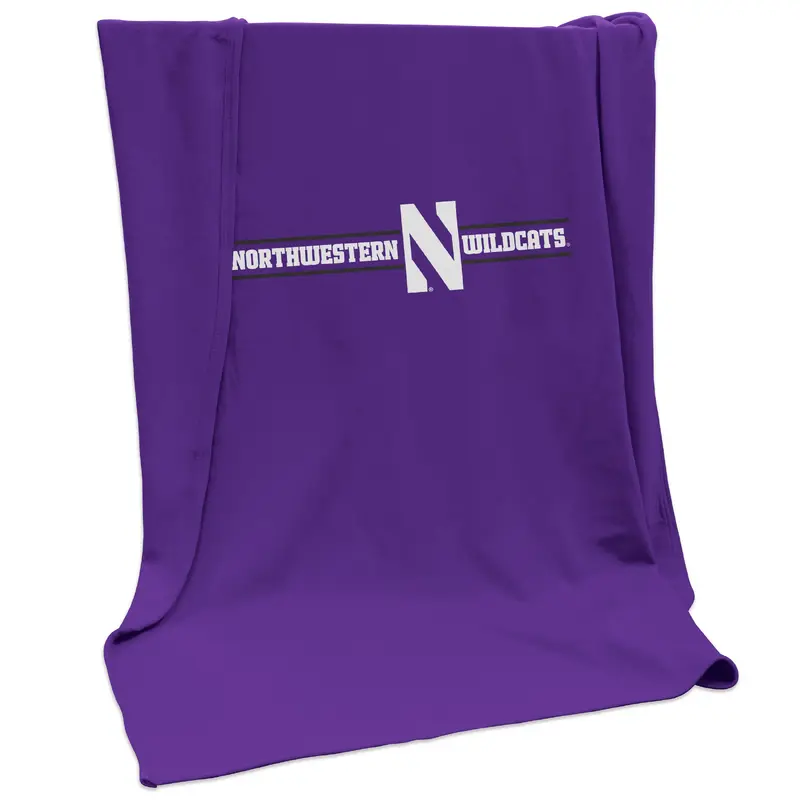 Northwestern Campus Colors Sweatshirt Blanket (Screened)