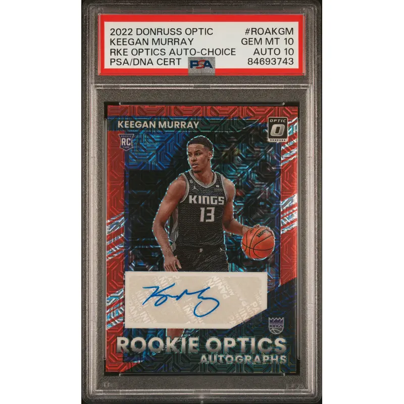 Keegan Murray 2022 Panini Optic Choice Auto PSA 10 Auto 10
