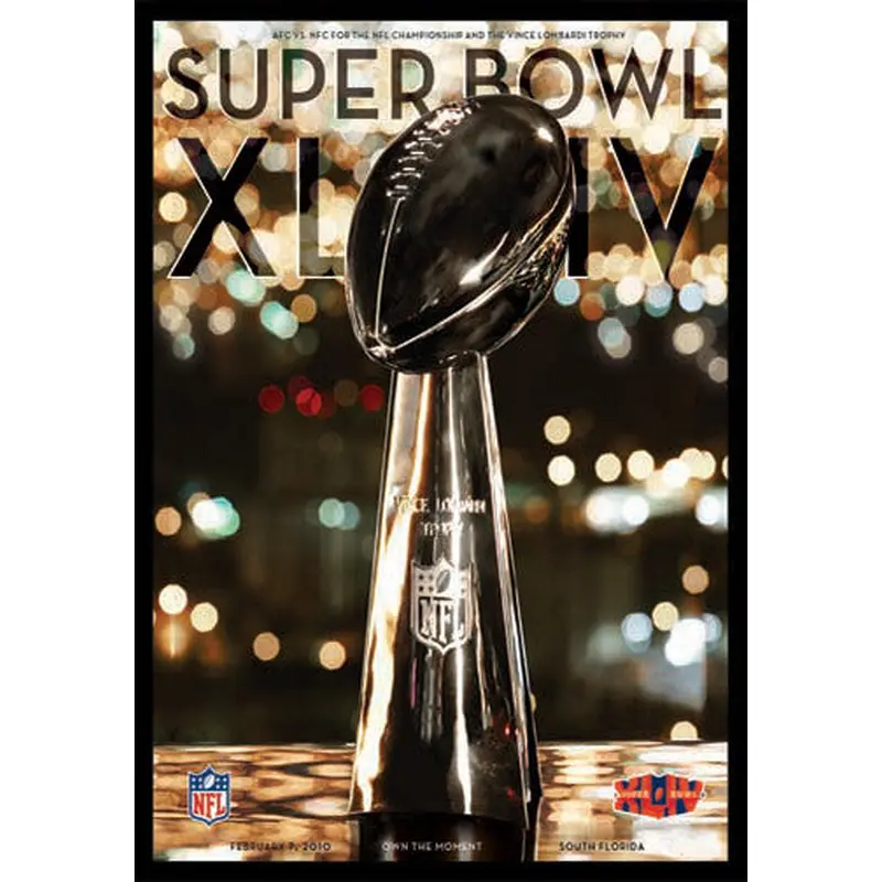 Super Bowl XLIV Official Theme Art Poster (Miami 2010) - Action Images