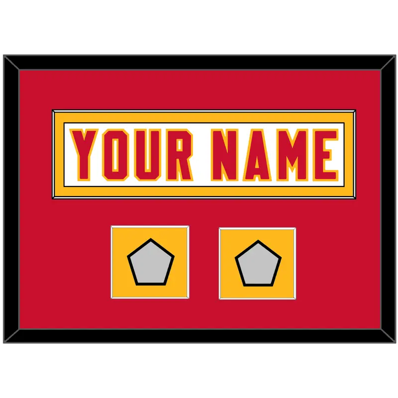 Kansas City Nameplate & 2X Super Bowl Champions Patches - Road White - Single Mat 3