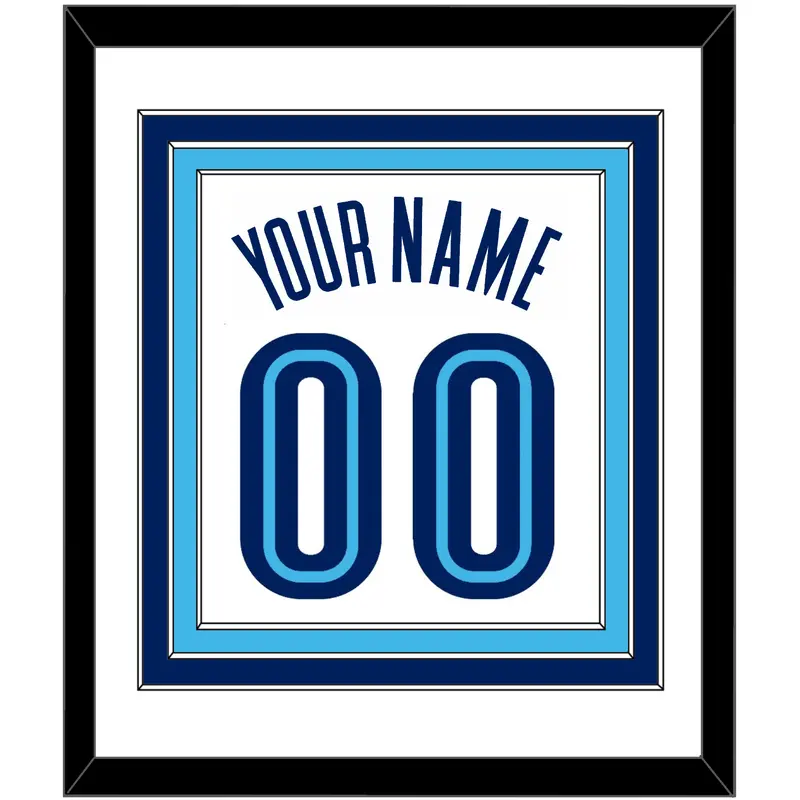 Villanova Basketball Name & Number - Home White (2005-2007) - Triple Mat 1
