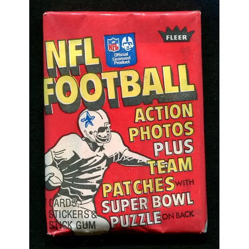 1978 Fleer Football Patches Unopened Wax Pack