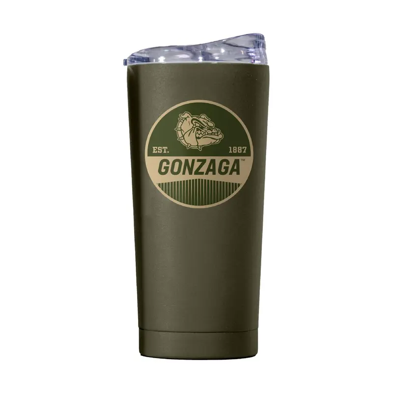 Gonzaga 20oz Olive Badge Powder Coat Tumbler