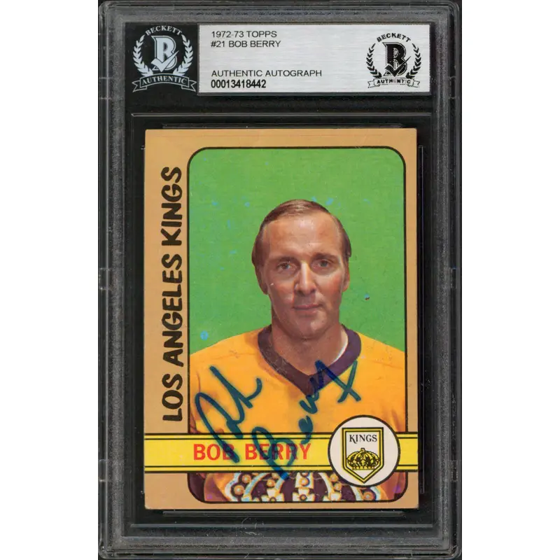 Kings Bob Berry Authentic Signed 1972 Topps #21 Card Autographed BAS Slabbed