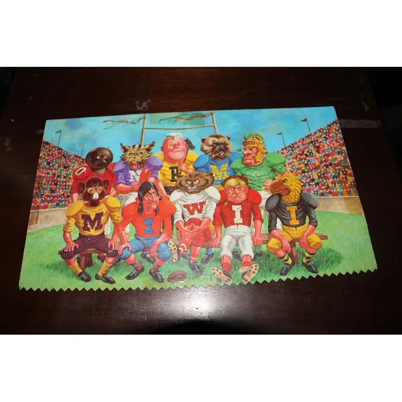 Vintage Big Ten Conference Oversized Postcard