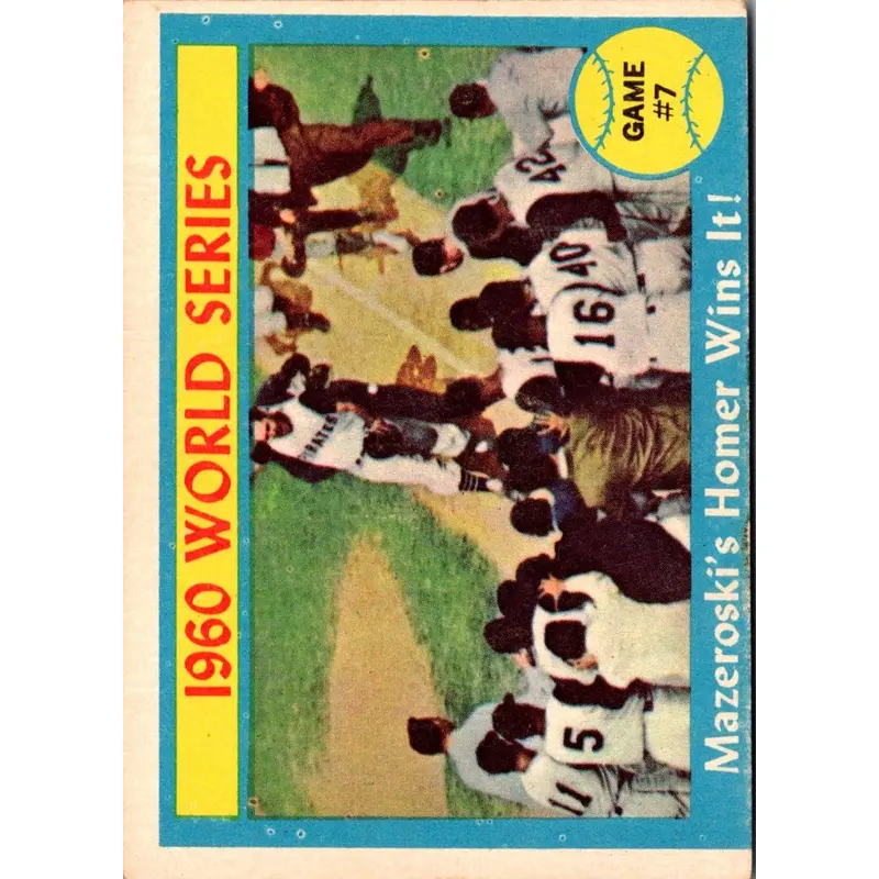 1961 Topps 1960 World Series Game #7 Mazeroski's Homer Wins It! #312 VG-EX