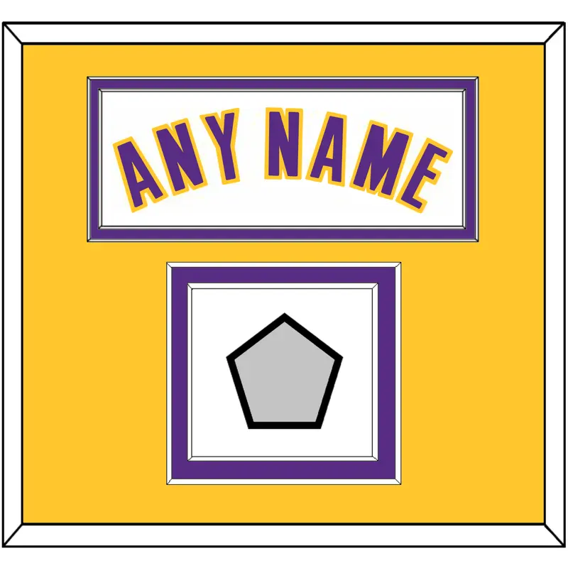 Los Angeles Name & Trophy Patch - Alternate White (2002-2018) - Double Mat 4
