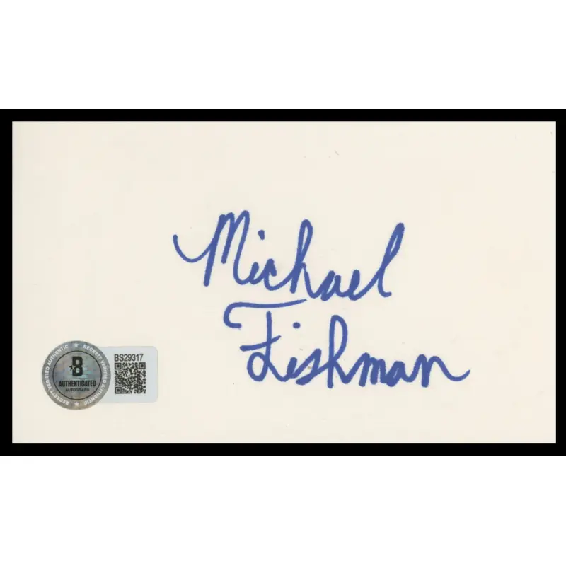 Michael Fishman Roseanne Authentic Signed 3x5 Index Card BAS #BS29317
